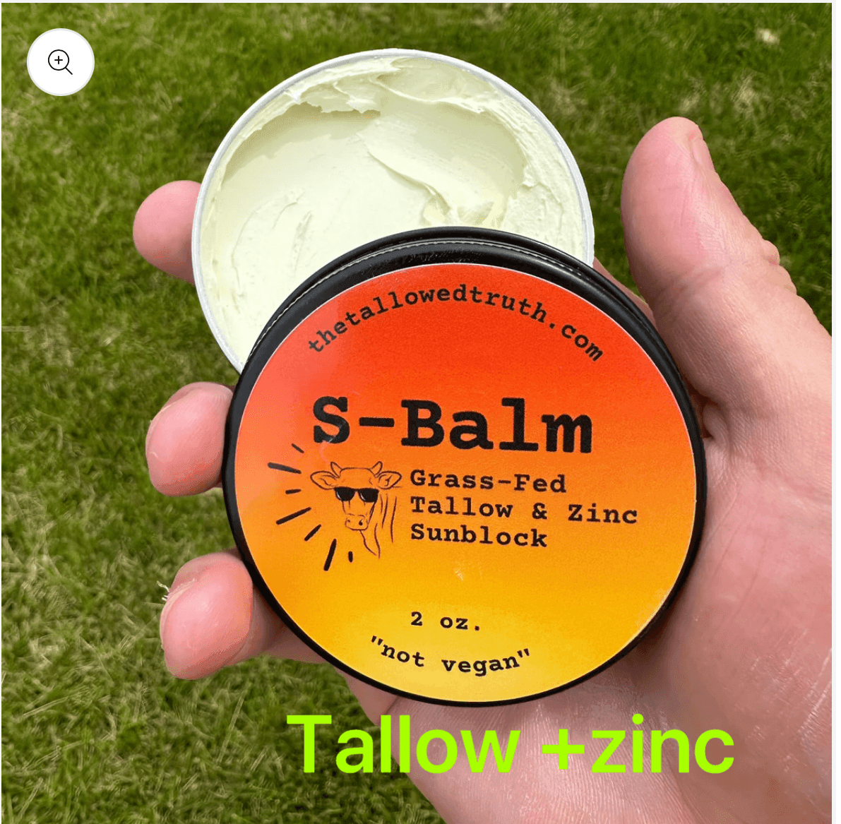 Tallow and sun sunblock cream 